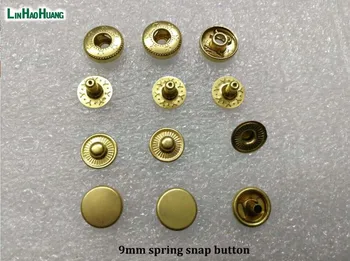 Reducere de 9mm patru parte snap butonul de lumină de aur primăvară snap 100set/lot metal alama butoane transport gratuit110902