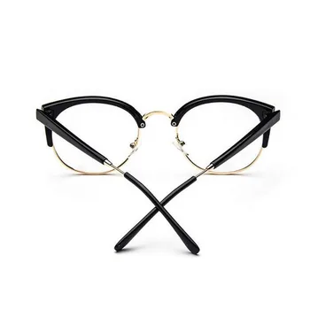 Retro Ochi de Pisică Rama de Ochelari de Designer de Brand de Moda pentru Femei Jumătate Rama de Ochelari Vintage Men Optice Cadru Oculos de grau