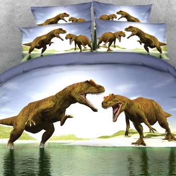 Royal Lenjerie de pat Sursa Brand 3PCS / SET Nou Dinozaur teren Temă 3d HD set pat Copii, Set lenjerie de Pat Copil, Pat Set de Foi
