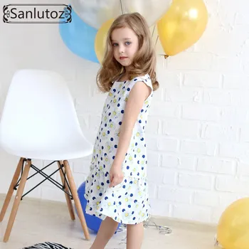 Sanlutoz Fete Floare Rochie Fete Copii Haine 2016 Brand Imbracaminte Copii pentru Fete Copilul Petrecere de Vara, de Vacanta