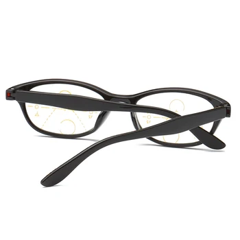 = SCOBER = TR90 Retro Lady cadru negru Inteligenta Multifocală Progresivă Comerciale Bifocale Ochelari de Citit +1 +1.5 +4