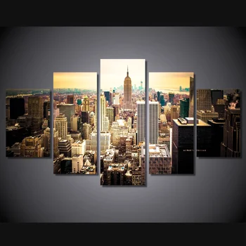 Set 5pcs new york city 5d DIY Diamant Tablou goblen Kit Complet de Diamant Broderie Diamant Mozaic Manual Multi-imagini