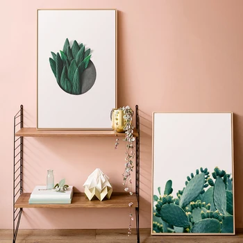 Simplu Planta Verde Cactus Fraza Limba Engleză Panza Pictura De Arta De Imprimare Imagine Poster De Perete Camera De Zi Dormitor Decorațiuni Murale
