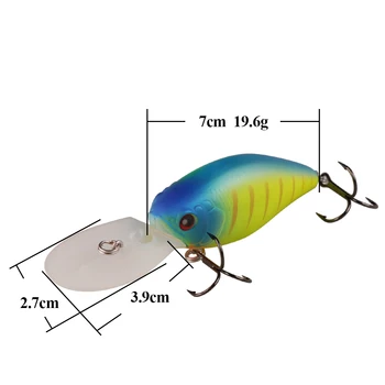 Smart Manivela de Pescuit Nada 70mm/19.6 g VMC Cârlig Greu Momeala Plutitoare 4m Isca Artificiale de Pescuit de Pescuit Momeli Leurre Souple