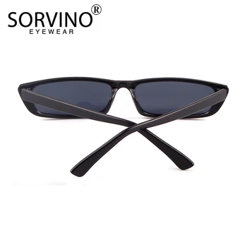 SORVINO Mic Dreptunghi Îngust ochelari de Soare Barbati Femei 2018 Designer de Brand Rosu Negru Violet Mici Ochelari de Soare Nuante Oculos SVN58