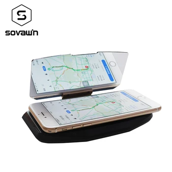 Sovawin Masina Suport de Telefon HUD Universal Reflecție în Oglindă Display Navigatie GPS Suport Auto Mobil Stand Muntele Mat Non-alunecare