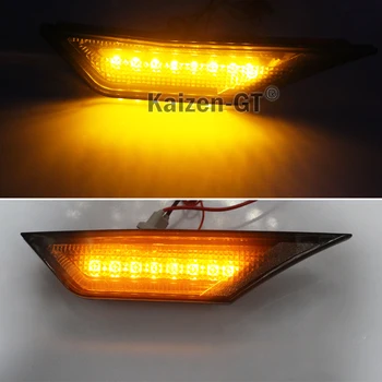 Stil Afumat Obiectiv Laterale LED-uri Lumini de poziție Pentru 2016-up 10 Gen Honda Civic Sedan/Coupe (Alb:Lumini de Conducere, Amber:de Semnalizare)