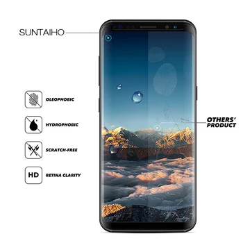 Suntaiho Sticla Temperata Pentru Samsung Galaxy S8 3D 9H Ecran Protector de Film Protector Pentru Samsung Galaxy S8 Plus Caz Prietenos