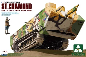 Takom model #2002 1/35 franceză tanc greu ST.Chamond devreme tip cu masca de fier om
