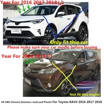 Top fata+spate ABS chrome bara de protecție protector placa antiderapare a grilajul hayon pedala de Benzi tapiterie parte pentru Toyota RAV4 2016 2017 2018