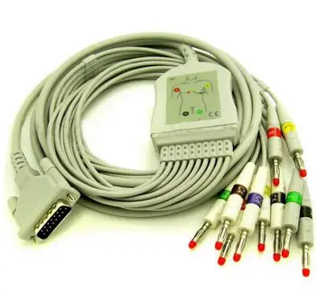 Transport gratuit Compatibil Pentru Schiller 10 ECG/EKG Cablu IEC Banana 4.0 mm AT3 AT6 CS6 AT5 AT10 AT60 Medicale Cablu și Sârmă