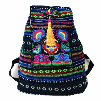 Tribal Epocă Hmong Thai Etnice Indian Broderie Boem rucsac Boho-hippie etnice geanta rucsac-sac de L dimensiune SYS-170E