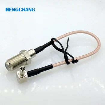 TS9 la feminin F RF Pigtail Cablu Adaptor conector F pentru a TS9 Rightangle 15cm RG316 cablu 10buc/lot