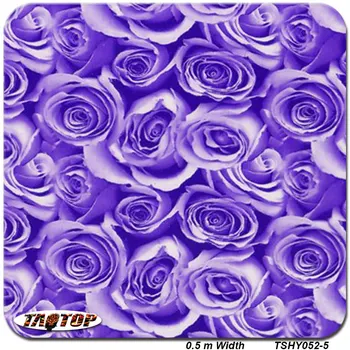 TSHY052-5 0,5 m *2M Populare violet floare trandafir hidro scufundare pva film hidrografice film water transfer printing film