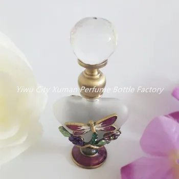 Vintage Forma de Inima Goală Reîncărcabile Metal Sticlă de Parfum 5ml Dop Sticla Cadou