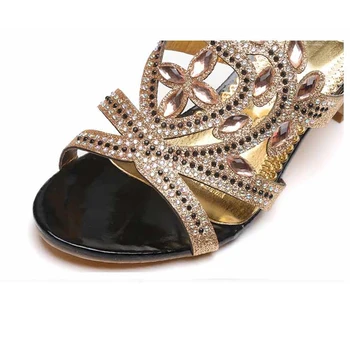 VTOTA Vara Papuci de Femei Pantofi cu Degetele de la picioare Deschise Tocuri inalte Papuci de casă 2018 Cristal Doamnelor Sandale Femeie sapato feminino Pantofi de Femeie B68