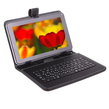 Vânzare fierbinte! RUSĂ TASTATURA pentru Tableta de 9 inch PC din Piele Mirco USB Keyboard Caz Acoperire Stand Caz