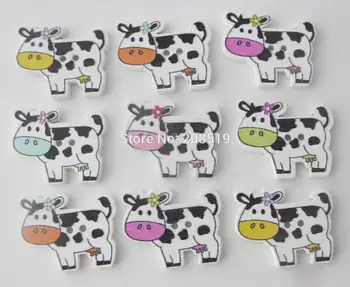 WBNGKL cutely copii butoane de vacă de lemn aleatoriu 150pcs consumabile de cusut