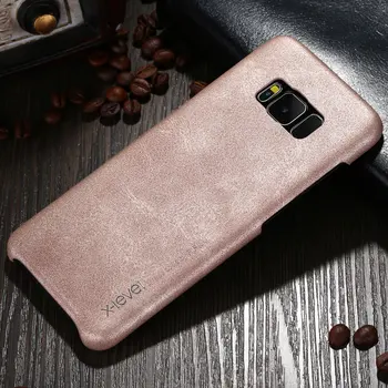 X-Nivelul de Caz Pentru Samsung Galaxy S8 Caz Ultra Subțire PU Înapoi Caz Pentru Samsung Galaxy S8 Plus Acoperi Cazuri de Telefon de Afaceri de Epocă