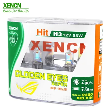 XENCN 12V 2300K de Aur Ochii Xenon Auto Faruri cu Halogen H1 H3 H4 H7 H8 H9 H10 H11 H13 H15 H16 9004 9005 9006 9007 9008 880 881