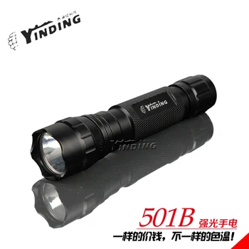 YINDING 501B 10w Cree XM-L2 T6 de 1000 lm + Aliaj de Aluminiu LED lumina Puternica lanterna cu 1 * 18650 baterie în aer liber de iluminat portabil