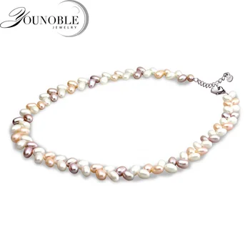 YouNoble Reale de apă dulce pearl colier pandantiv,nunta adevarata coliere de perle pentru femei mama ziua de nastere aniversare mai bun cadou