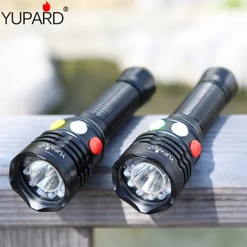 YUPARD Q5 LED semnal lumina Verde Galben Rosu Alb LED lanterna Lanterna Luminos semnal luminos lampă Pentru 1x18650 sau 3 x Baterie AAA