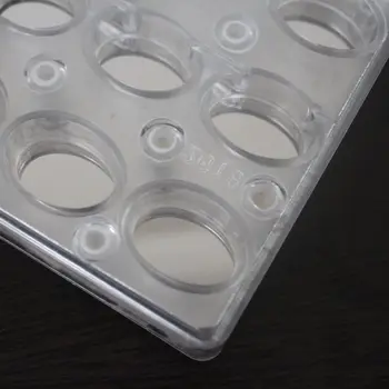 18 Cupe Ovale în Formă de Policarbonat Ciocolata Mucegai DIY Magnetice Transfer de Mucegai Bomboane Mucegai