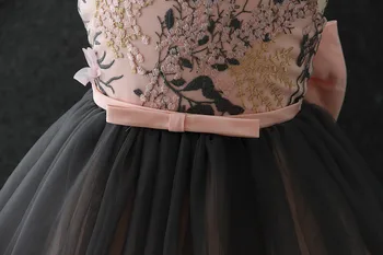 2017 vara Fete Dress Copilul aplicatiile rochie brodate de înaltă calitate banchet printesa rochie de Botez, rochie de ziua de naștere