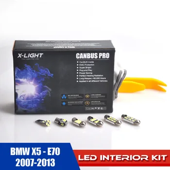 23PC Erori Xenon Alb Premium LED-uri Lumina de Interior Kit pentru BMW X5 - E70 2007-2013 CU Instrument de Instalare