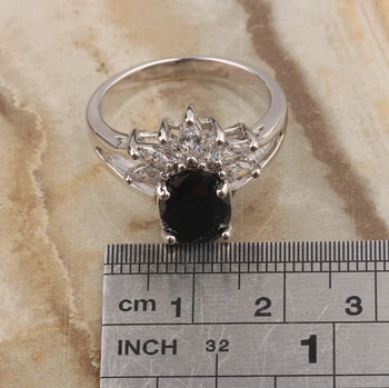 Costisitoare Onix Negru Alb Cubic zirconia Argint 925 Petrecere la Modă Jewelrys Inele NE# Dimensiune 6 7 8 9 S0988