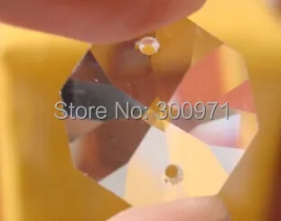 Transport gratuit 100buc/lot de 18 mm sticla cristal FLORI REDUCERI octogon margele in 2 gauri pentru acasă decorare accesorii lampa parte prism