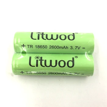 2 BUC Litwod Original Nou NCR18650B 3.7 v 2600 mah 18650 Litiu Reîncărcabilă Baterie Pentru Lanternă baterii