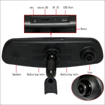 BigBigRoad Pentru mazda 6 8 Oglindă Auto DVR dual lens camera Video Recorder Dash Cam Parcare Monitor cu Suportul Original