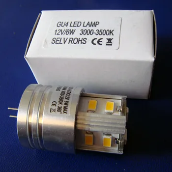 De înaltă calitate, AC/DC12V 6w G4 becuri led,G4, Led lumină decorativă,GU4 Led lumina de cristal AC12V led G4 lumini transport gratuit 50pcs/lot