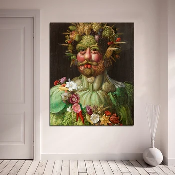 JQHYART Rudolf II De Habsburg Ca Vertumnus Arcimboldo Panza Pictura Pentru Camera de zi, Home Deco Pictura in Ulei Pe Panza