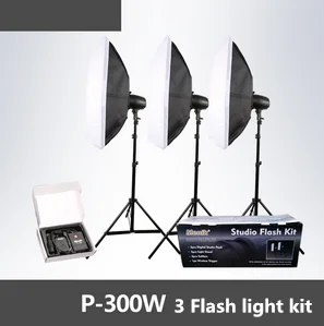 Menik Fotografie Foto Video Studio 300W Strobe Flash de Lumină Softbox Kit de Iluminat de Studio Blitz/Flash cu Soft Difuzor NO00DC