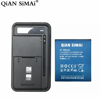 QiAN SiMAi 1BUC Incarcator Universal acumulatori + 1BUC Doogee X5 baterie 3200mAh de Înaltă calitate pentru DOOGEE X5 Telefon mobil