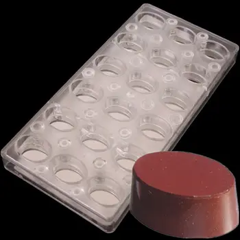 18 Cupe Ovale în Formă de Policarbonat Ciocolata Mucegai DIY Magnetice Transfer de Mucegai Bomboane Mucegai