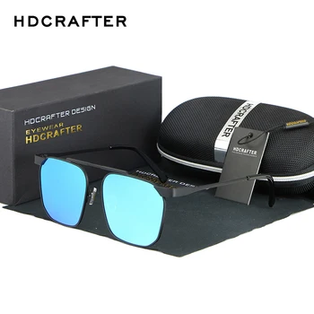 HANDCRAFTER Design de Brand Bărbați ochelari de Soare Polarizat UV400 pentru a Proteja Ochii Cutie Mare de Culoare Film Omul Ochelari de Soare