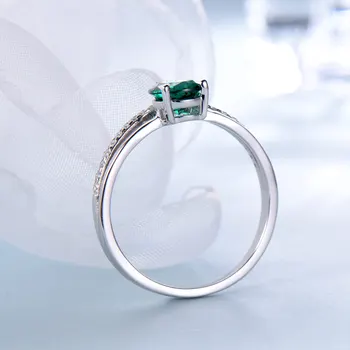 UMCHO Verde Nano Smarald Inele de Logodna Pentru Femei Argint 925 Inel Clasic Romantic Picătură de Apă Bijuterii Fine