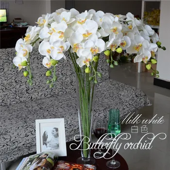 10BUC/MULȚIME de nunta de înaltă calitate de flori decor acasă decorative, flori, fluture orhidee flori de mătase artificială de flori