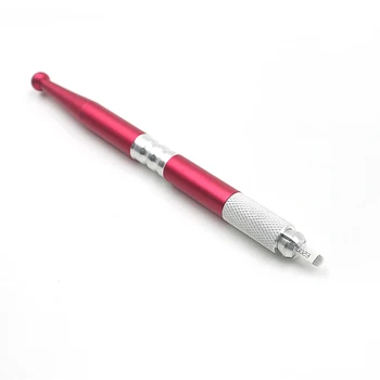 Rosu/Albastru Manual Tatuaj Sprancene Creion pentru Machiaj Permanent Microblading Pix cu 10BUC Formă de U Ac Lama