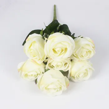7 Capete Trandafir buchet de flori palatul împăratului Crescut de mătase floare trandafir buchet de nunta de decorare flori artificiale