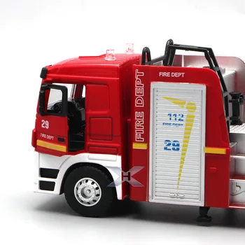 1:32 aliaj de modele de mașini,de înaltă simulare camion de foc, metal diecasts,vehicule de jucărie,trage înapoi & intermitent & muzicale,transport gratuit