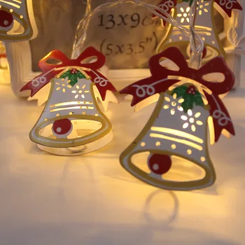 1,8 m Pomul de Crăciun Șir Led Lumina Bell Elan om de Zăpadă Baterie Lampă LED Strip Lumină de Crăciun Petrecere Acasă Decorare Pom de Lumini de Noapte