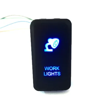 1 buc LED Albastru buton Comutator pentru Toyota VIGO zombie lumina cu 200mm linie caietul de sarcini Diferite împinge switch