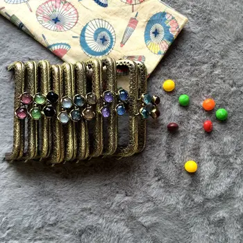 10.5 cm vintage culoare bronz DIY femei geanta sac de cadru incuietoare cu bomboane catarama decor 5pcs/lot