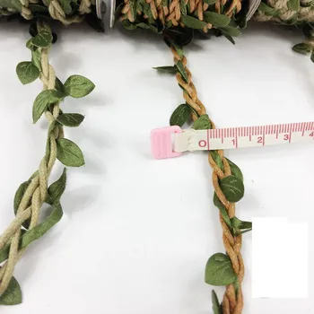 10 m/BUC Pădure Verde Departamentul de rattan de cânepă frânghie de frunze lucrate manual DIY decorative pachet țeavă de material