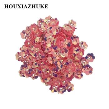 10 mm culori stralucitoare vrac 6 petale cupa flori sequin cu gaura 600 buc per mulțime de rochie de mireasa decoratiuni